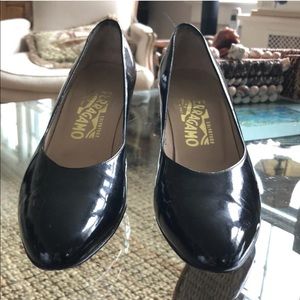 Salvatore Ferragamo Black Patent Calf pumps